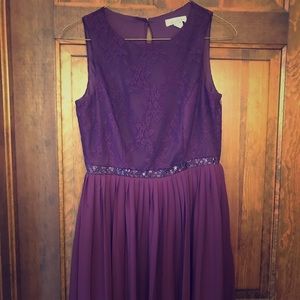 Purple lace dress